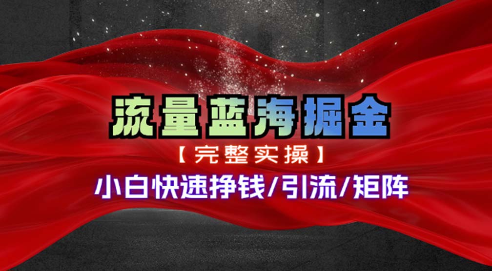 （11302期）热门赛道掘金_小白快速入局挣钱，可矩阵【完整实操】-占领资源网