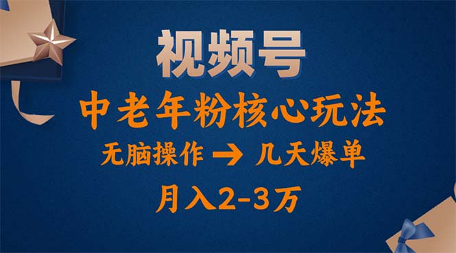 （11288期）视频号火爆玩法，高端中老年粉核心打法，无脑操作，一天十分钟，月入两万-占领资源网