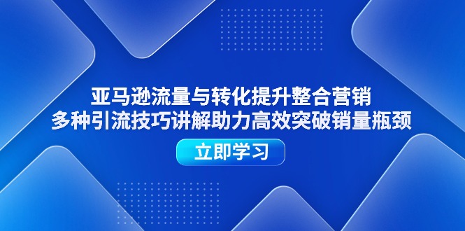 （11335期）亚马逊流量与转化提升整合营销，多种引流技巧讲解助力高效突破销量瓶颈-占领资源网