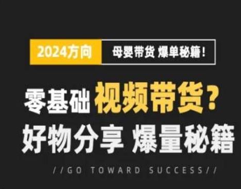 短视频母婴赛道实操流量训练营，零基础视频带货，好物分享，爆量秘籍-占领资源网