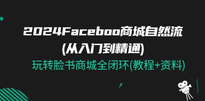 2024Faceboo 商城自然流(从入门到精通)，玩转脸书商城全闭环(教程+资料)-占领资源网