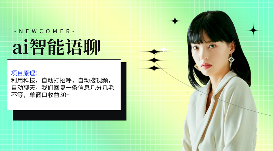 （11383期）ai智能语聊，单窗口30+单机500+，无脑干！！！-占领资源网
