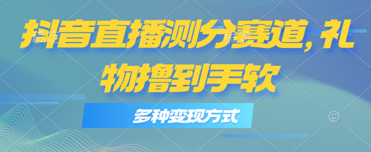 （11380期）抖音直播测分赛道，多种变现方式，轻松日入1000+-占领资源网