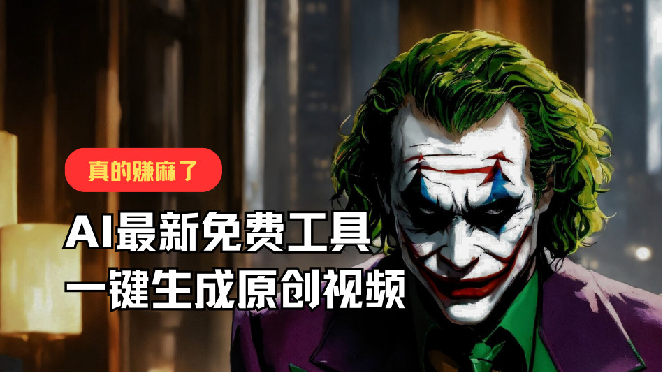 最新免费AI工具，一键生成原创视频，佛系搬运，轻松月入10000+！-占领资源网