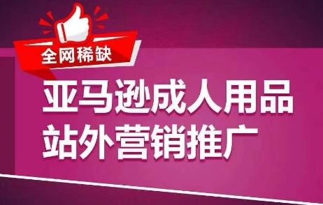 全网稀缺！亚马逊成人用品站外营销推广，​教你引爆站外流量，开启爆单模式-占领资源网