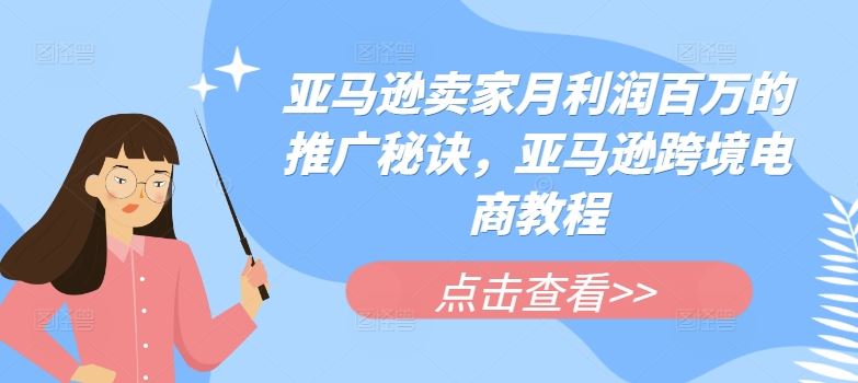 亚马逊卖家月利润百万的推广秘诀，亚马逊跨境电商教程-占领资源网