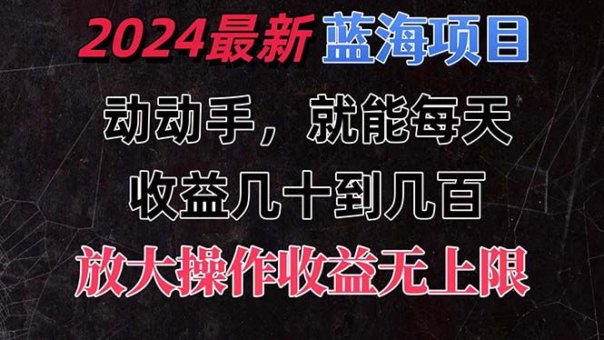 （11470期）有手就行的2024全新蓝海项目，每天1小时收益几十到几百，可放大操作收…-占领资源网