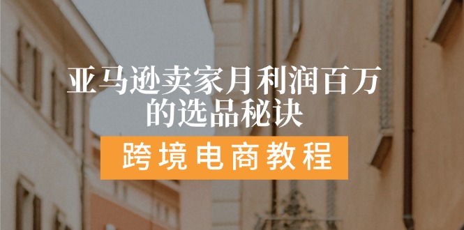 （11456期）亚马逊卖家月利润百万的选品秘诀:  抓重点/高利润/大方向/大类目/选品…-占领资源网