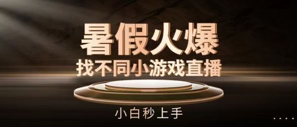 暑假火爆找不同小游戏直播间，小白秒上手【揭秘】-占领资源网