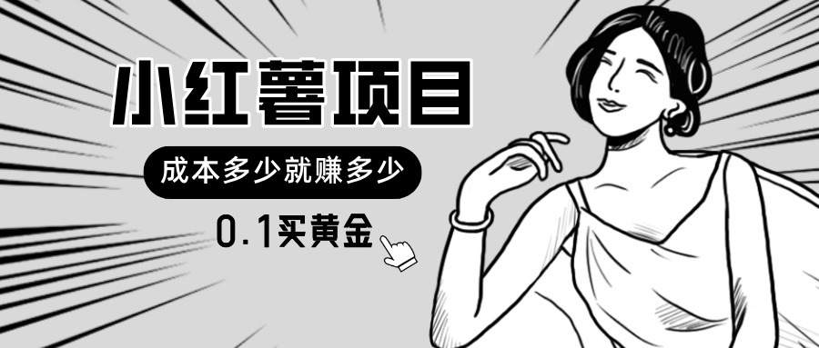 （11504期）小红薯暴力项目，0.1买黄金。操作简单，日入无上限，可无限扩大。-占领资源网