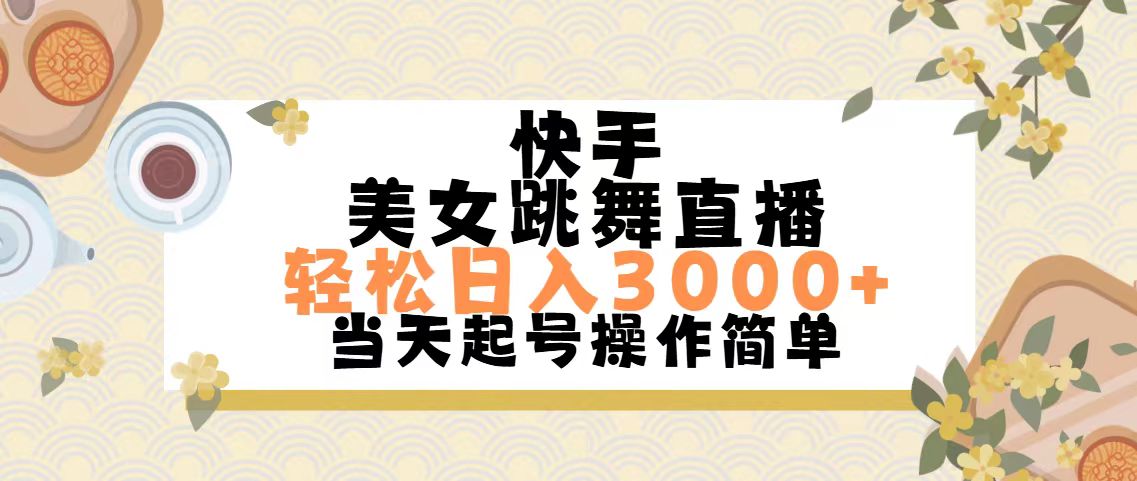 （11565期）快手美女跳舞直播，轻松日入3000+简单无脑-占领资源网