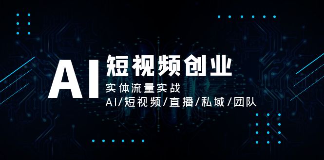 （11566期）AI短视频创业，实体流量实战，AI/短视频/直播/私域/团队-占领资源网