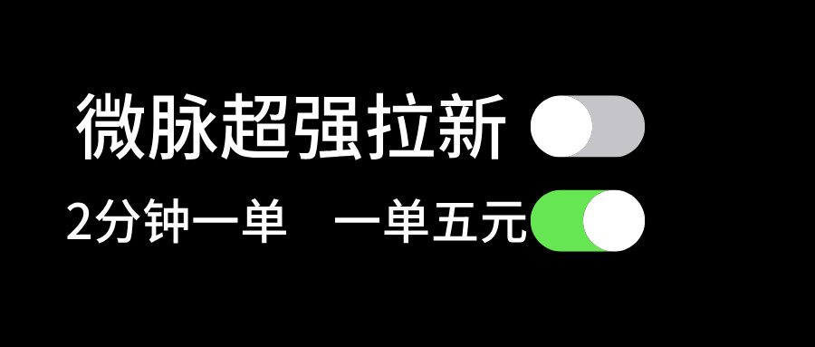 （11580期）微脉超强拉新， 两分钟1单， 一单利润5块，适合小白-占领资源网
