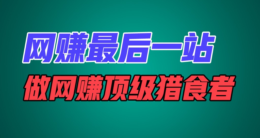 网赚最后一站，卖项目，做网赚顶级猎食者-占领资源网