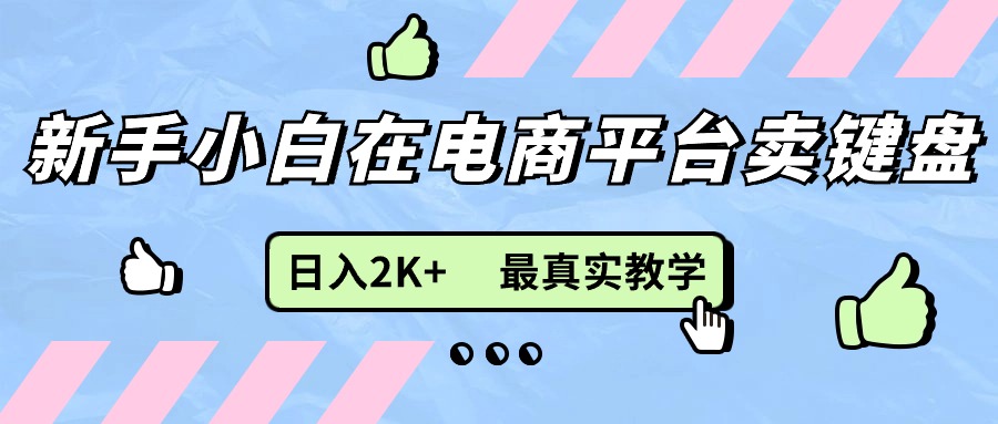 （11610期）新手小白在电商平台卖键盘，日入2K+最真实教学-占领资源网