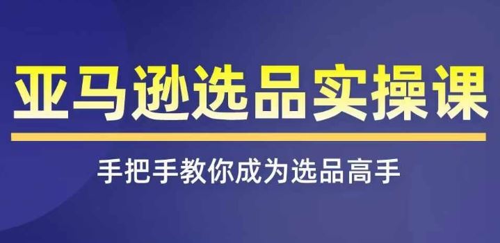 亚马逊选品实操课程，快速掌握亚马逊选品的技巧，覆盖亚马逊选品所有渠道-占领资源网