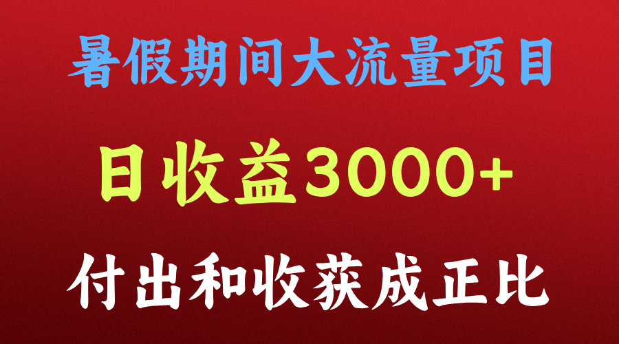 一天收益3000+，暑假期间， 这个项目才是真火-占领资源网