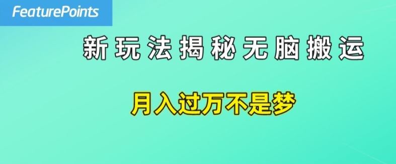 简单操作，每天50美元收入，搬运就是赚钱的秘诀【揭秘】-占领资源网