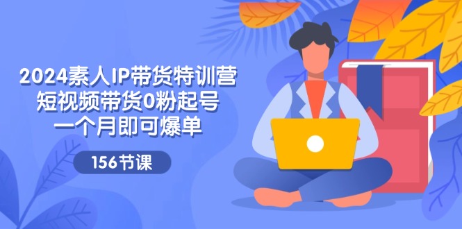2024素人IP带货特训营，短视频带货0粉起号，一个月即可爆单（156节）-占领资源网