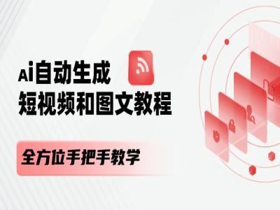 AI自动生成短视频和图文课程，全方位手把手教学-占领资源网