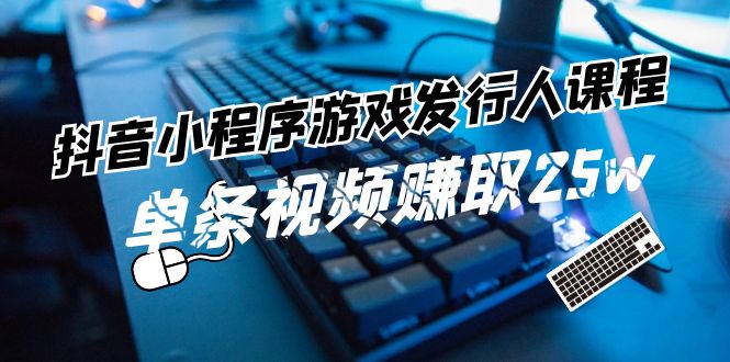 （11765期）抖音小程序-游戏发行人课程：带你玩转游戏任务变现，单条视频赚取25w-占领资源网