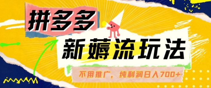 拼多多最新薅流玩法，无需开车推广，纯靠自然流吃饭-单纯赚50+利润，日入700+【揭秘】-占领资源网