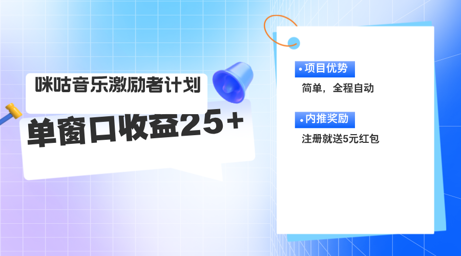 （11942期）咪咕激励者计划，单窗口收益20~25，可矩阵操作-占领资源网