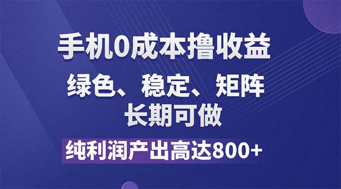 （11976期）纯利润高达800+，手机0成本撸羊毛，项目纯绿色，可稳定长期操作！-占领资源网