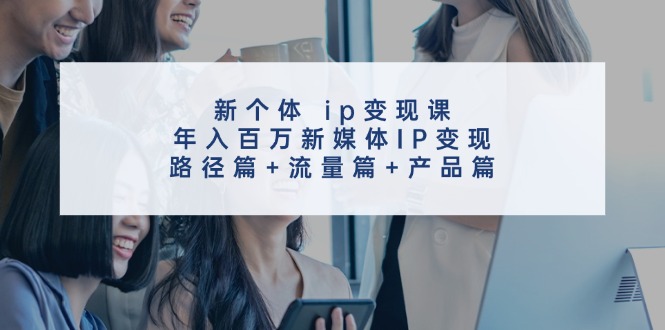 新个体ip变现课，年入百万新媒体IP变现，路径篇+流量篇+产品篇-占领资源网