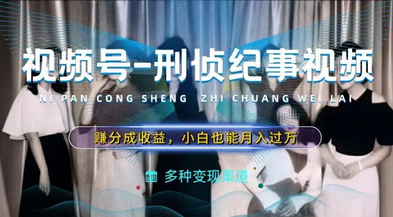 利用刑侦纪实视频，赚视频号分成计划收益，操作简单，新手小白轻松月入过万【揭秘】-占领资源网