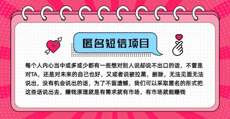 冷门小众赚钱项目，匿名短信，玩转信息差，月入五位数【揭秘】-占领资源网