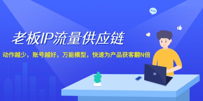 （12077期）老板 IP流量 供应链，动作越少，账号越好，万能模型，快速为产品获客翻N倍-占领资源网