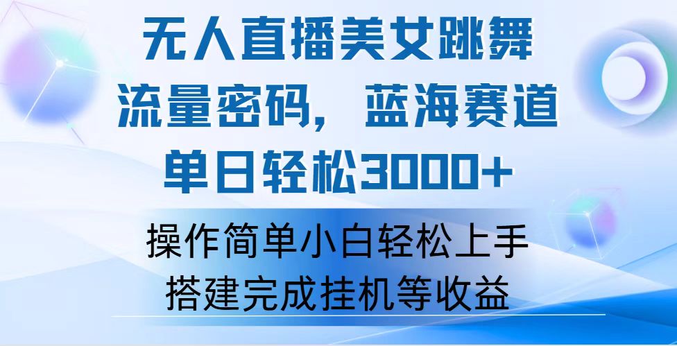 （12088期）快手无人直播美女跳舞，轻松日入3000+，流量密码，蓝海赛道，上手简单…-占领资源网