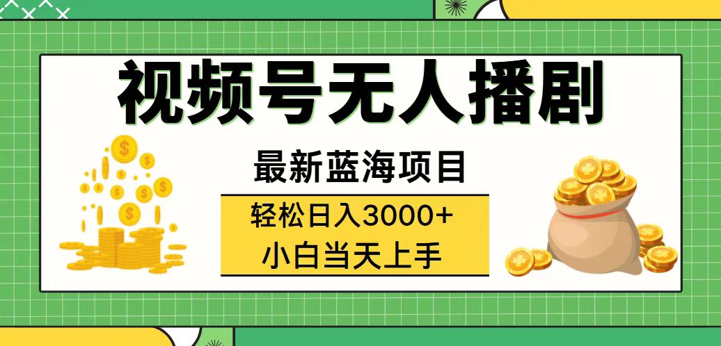 （12128期）视频号无人播剧，轻松日入3000+，最新蓝海项目，拉爆流量收益，多种变…-占领资源网