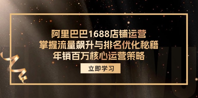 （12184期）阿里巴巴1688店铺运营，掌握流量飙升与排名优化秘籍 年销百万核心运营策略-占领资源网