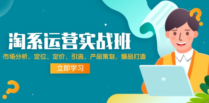 （12186期）淘系运营实战班：市场分析、定位、定价、引流、产品策划，爆品打造-占领资源网