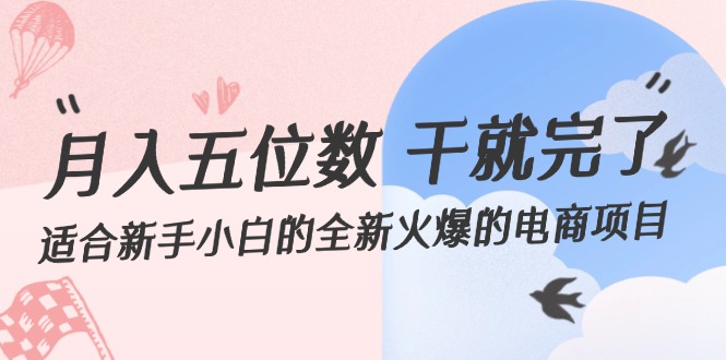 （12241期）月入五位数 干就完了 适合新手小白的全新火爆的电商项目-占领资源网