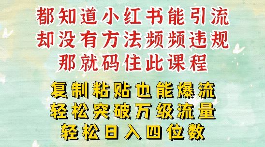 小红书靠复制粘贴一周突破万级流量池干货，以减肥为例，每天稳定引流变现四位数【揭秘】-占领资源网