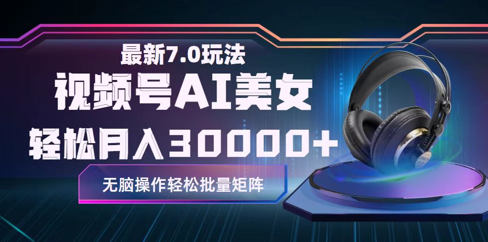 （12314期）视频号7.0最新玩法AI美女跳舞，轻松月入30000+-占领资源网
