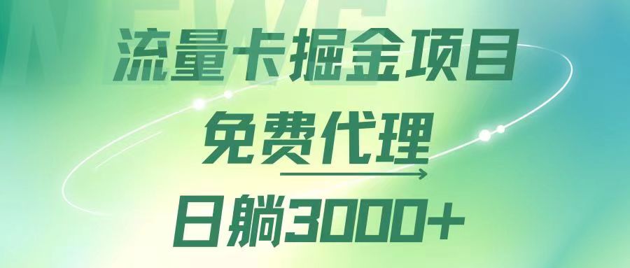 （12321期）流量卡掘金代理，日躺赚3000+，变现暴力，多种推广途径-占领资源网