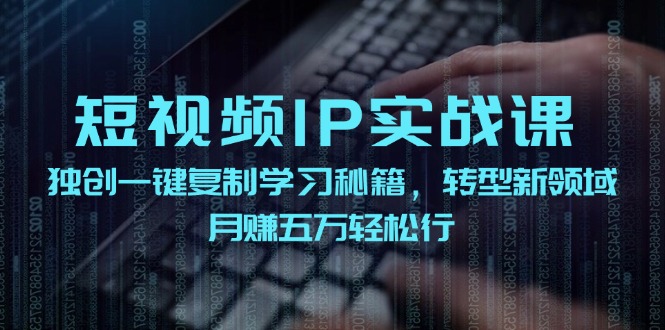 短视频IP实战课，独创一键复制学习秘籍，转战新领域，月赚五万轻松行-占领资源网