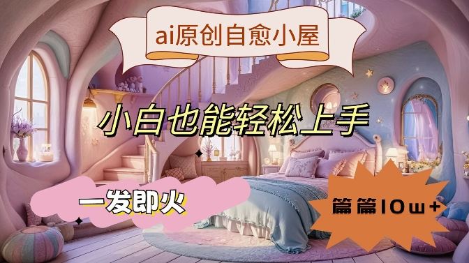 ai原创治愈小屋，小白也能轻松上手，一发即火，篇篇10w+【揭秘】-占领资源网