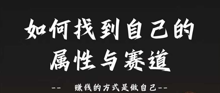 赛道和属性2.0：如何找到自己的属性与赛道，赚钱的方式是做自己-占领资源网