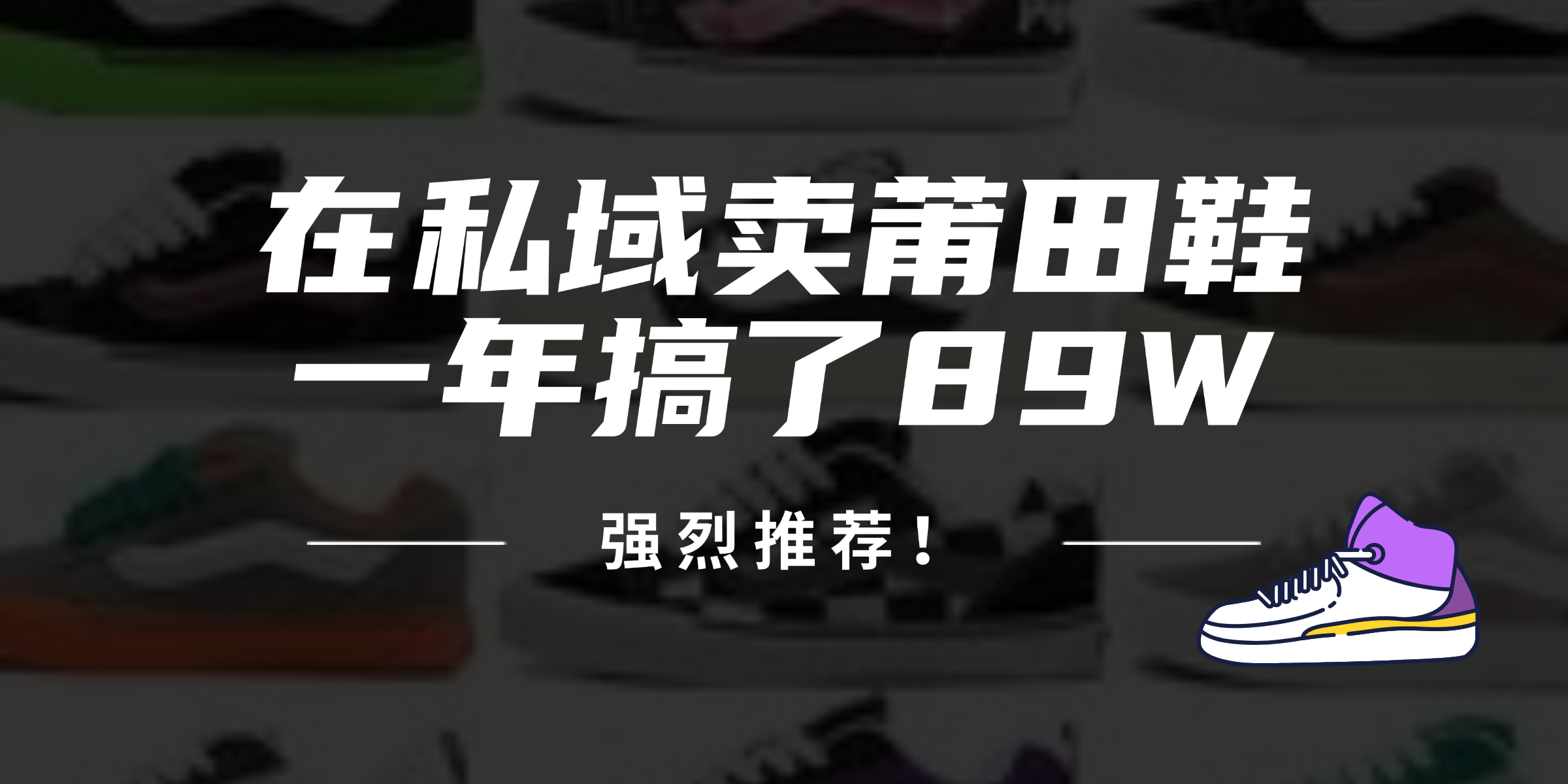 （12370期）24年在私域卖莆田鞋，一年搞了89W，强烈推荐！-占领资源网
