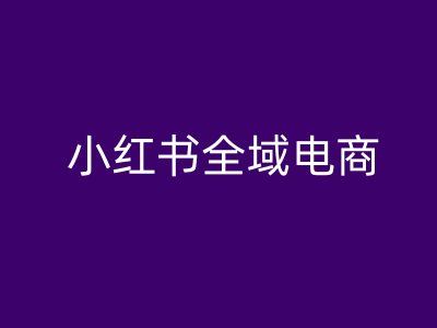 小红书全域电商，小红书电商教程-占领资源网