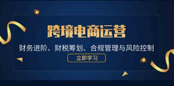 跨境电商运营：财务进阶、财税筹划、合规管理与风险控制-占领资源网