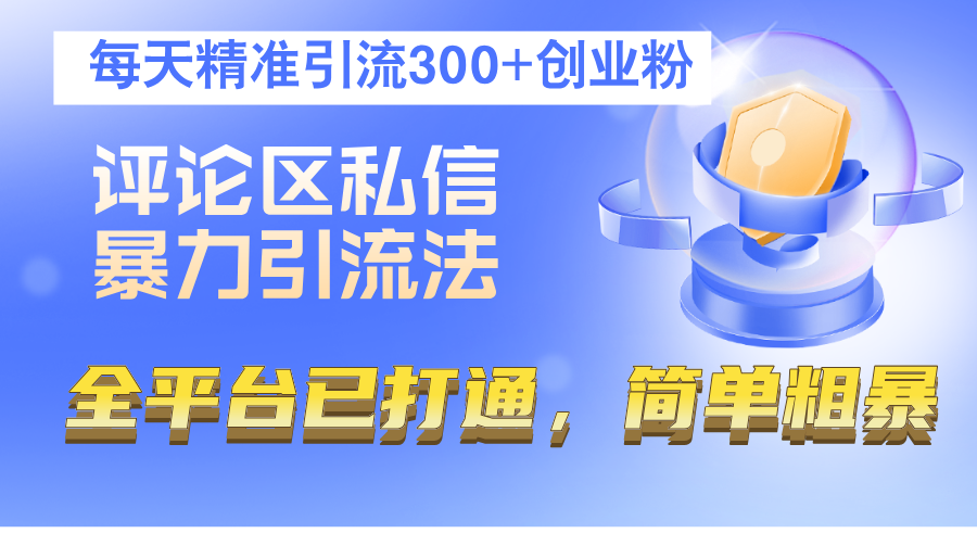 （12714期）评论区私信暴力引流法，每天精准引流300+创业粉，全平台已打通，简单粗暴-占领资源网
