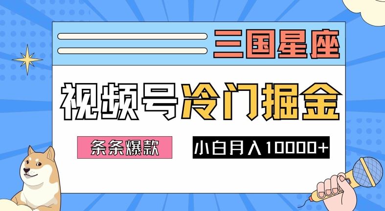2024视频号三国冷门赛道掘金，条条视频爆款，操作简单轻松上手，新手小白也能月入1w-占领资源网