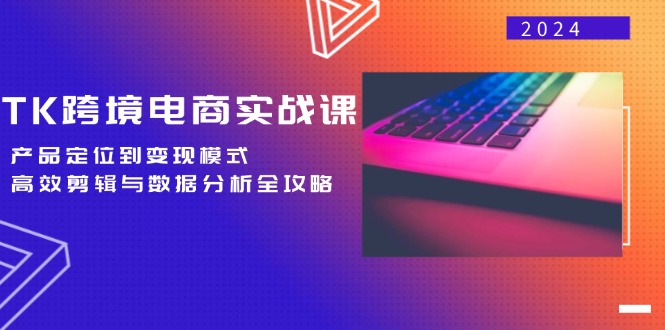 （12783期）TK跨境电商实战课：产品定位到变现模式，高效剪辑与数据分析全攻略-占领资源网