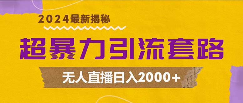 （12800期）超暴力引流套路，无人直播日入2000+-占领资源网